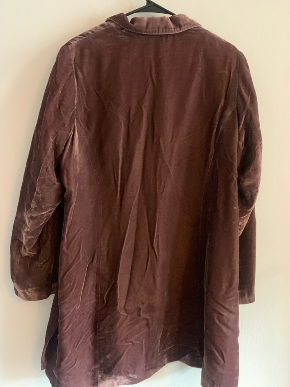 COLDWATER CREEK Velvet Trench Coat in Plum - Picture 5 of 5